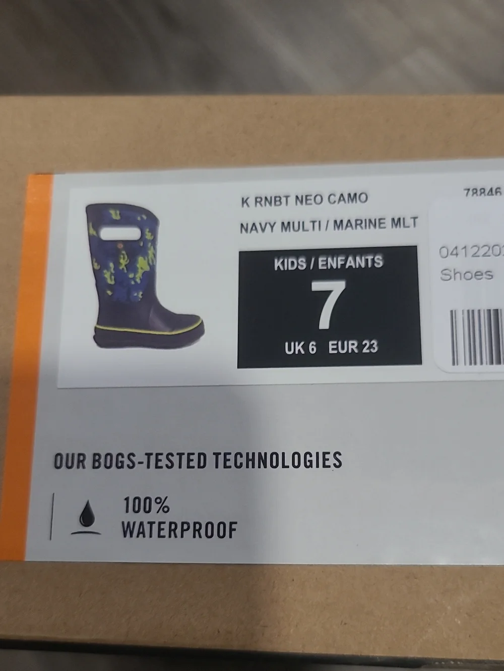 BOGS Kid's York Neo Camo Insulated Rain Boot
